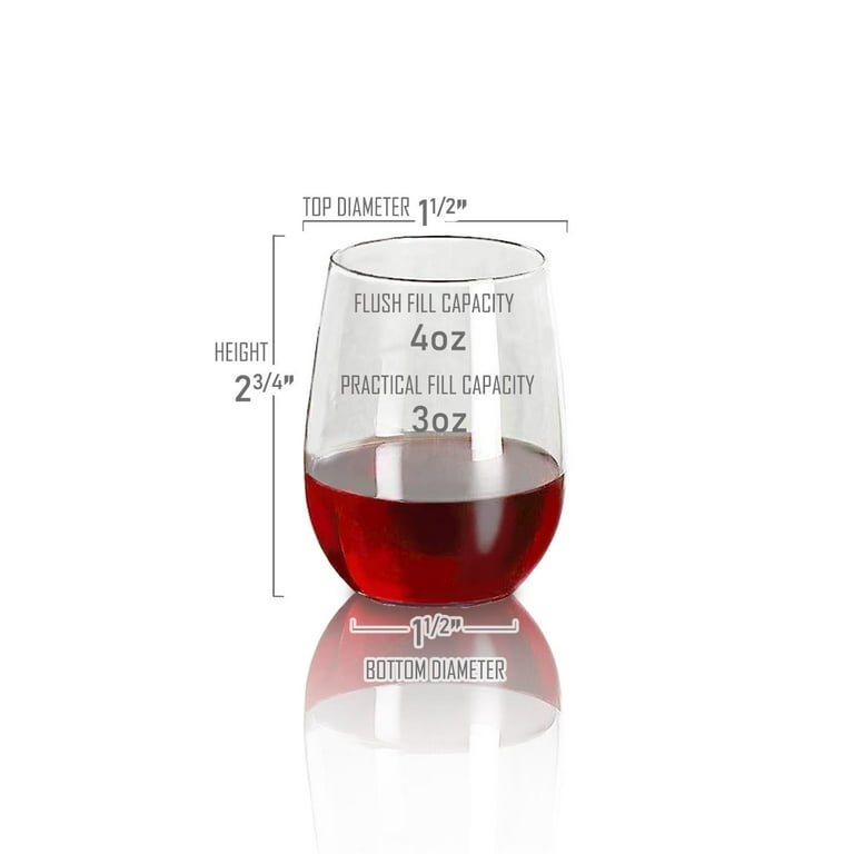 Smarty 4 oz. Clear Elegant Stemless Disposable Plastic Wine Glasses 64ct -  Walmart.com