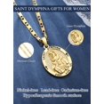 thumbnail image 4 of TANGPOET St Dymphna Medal Pendant Necklace Protection Necklace, 4 of 5