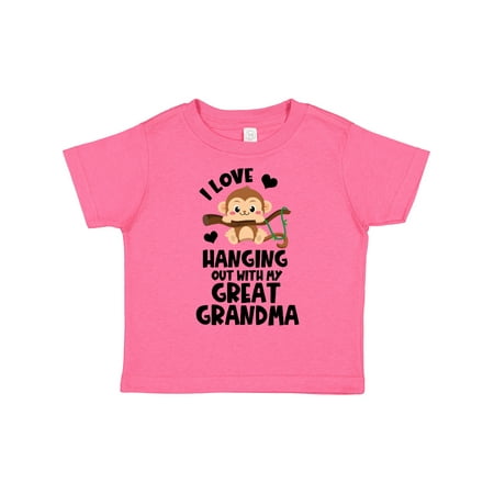 

Inktastic Monkey I Love Hanging out with My Great Grandma Gift Toddler Boy or Toddler Girl T-Shirt