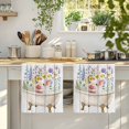 thumbnail image 4 of Spring Floral Pig Kitchen Towels Set of 4, Elegant Flowers Leaves Farmhouse Wooden Absorbent Dish Towels for Kitchen, Microfiber Hand Towel, Quick Drying Tea Towel for Cleaning Decorative Dishcloths, 4 of 7