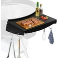 thumbnail image 3 of Grill Table Shelf for Weber Kettle Grills 22 Inch, Side Table Shelf for Weber Master Touch, Premium, Original Charcoal Grill, Kettle Grill Accessories, Black Powder Coated Steel BBQ Table Shelf, 3 of 9