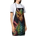 thumbnail image 4 of Gaeub Whimsical Dragon Color Cool Kitchen Cooking Aprons Adjustable Bib Apron Waterdrop and Oil Resistant Kitchen Chef Apron for Women Men, 4 of 7