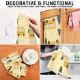 thumbnail image 7 of WOBOGO Yellow Kindergarten School Bus Pattern Kitchen Towel 4 Piece Large Cotton Dishcloth Premium Absorbency Set with Hanging Loop, 7 of 7