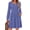Blue, variant on Square Neck Long Sleeve Dresses for Women Casual Trendy Sweater Dress with Pockets