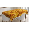 thumbnail image 1 of Ambesonne Tree Tablecloth Rectangular Table Cover, Shady Fall Oak Maple Leaf, 60"x90", Earth Yellow Marigold, 1 of 3