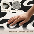 thumbnail image 6 of ODIKA 8'x10' Washable Area Rug Black White Abstract Sun and Waves Design Contemporary Artistic with Shapes for Living Room, Under Sectional, Family , Durable, Non-Slip, 6 of 7