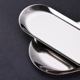 thumbnail image 2 of Oval Stainless Steel Trays Storage Tray For Tea Fruit Cosmetics Jewelry Display, 2 of 11