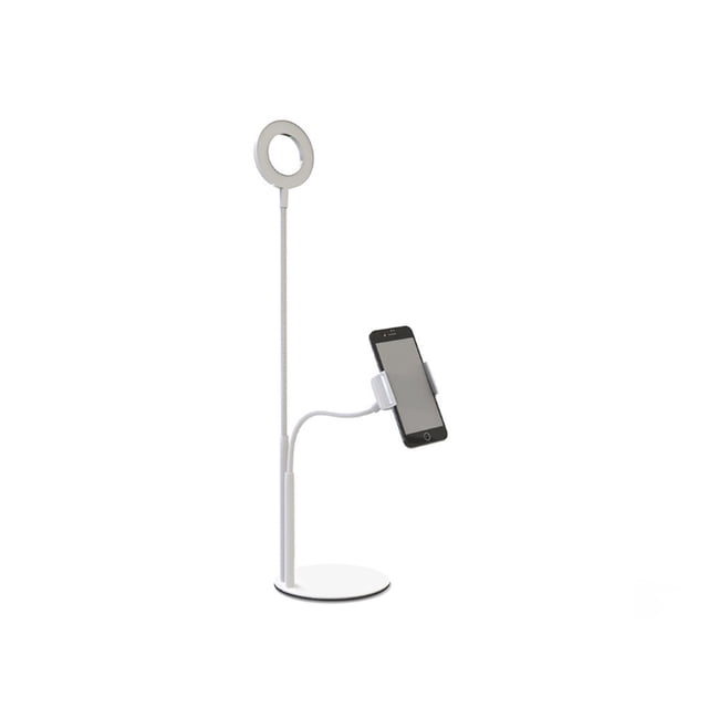 Selfie Ring Light con soporte para teléfono celular Stand 3 modos de luz, lámpara de escritorio LED de brillo de nivel, para maquillaje de transmisión en vivo Xemadio LL-0041