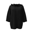 thumbnail image 4 of SUXIAN Women's Hoodies Relaxed Fit Comfy Knit 3/4 Sleeve Soft Lightweight Outerwear Hoodie Women XXXXXL, 4 of 4