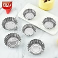 thumbnail image 6 of AURARMLET 30Pcs Egg Tart Baking Molds Stainless Steel Reusable Small Tart Pans, 6 of 7