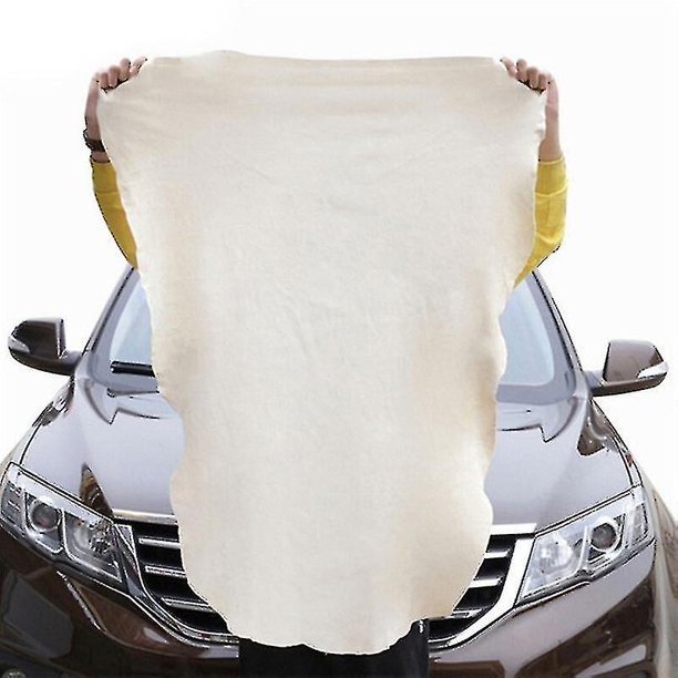 Paño de limpieza de coche de cuero de gamuza Natural lavado de cuero genuino absorbente de gamuza toalla de secado rápido sin rayas sin pelusa
