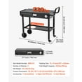 thumbnail image 3 of VEVOR Outdoor Grill Cart, 31.0 x 17.0 inch Tabletop Size Grilling Table, Foldable Outdoor Cooking Table with Tissue Holder, Wheels, Magnetic Tool Rack, BBQ Prep Tables for Picnic, Kitchen, Courtyard, 3 of 9