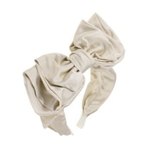 Unique Bargains 1 Pc Bow Wide Headbands for Women Champagne