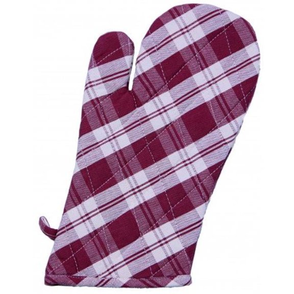 AG-38342S-2 Oven Mittens, Stripe Burgundy - Set of 2