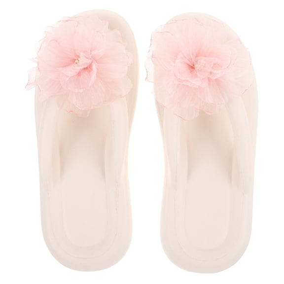 WEUVEB 1 Pair Casual Women Flat Sandals Pink EVA Anti-slip Lightweight Comfort for Women Summer Outings