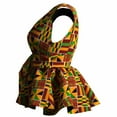 thumbnail image 4 of Bintarealwax Womens Dashiki Tops Sleeveless Summer African Printed Slim Fit Shirts Blouse Ankara Traditional Coat with Belt WY11069, 4 of 5