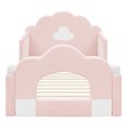 thumbnail image 5 of ChenyueFurn Twin Cloud Bed, Solid Wood Frame with Safety Guardrails,Pink, 5 of 12