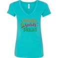 thumbnail image 3 of Inktastic Christmas Baking Spirits Bright with Green Oven Mit Women's V-Neck T-Shirt, 3 of 5