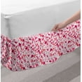 thumbnail image 2 of Love Bed Skirt, Abstract Sentimental Composition with Big Little Hearts in Pink Colors Curly Soft, Elastic Bedskirt Dust Ruffle Wrap Around for Bedding Decor, 4 Sizes, Multicolor, by Ambesonne, 2 of 2
