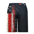 thumbnail image 4 of Men's Independence Day Beach Shorts Celebrating Independence Sports Shorts Stars Stripes Printed Elastic Waist Drawstring with Pockets Cropped Shorts, 4 of 5