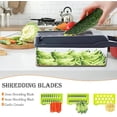 thumbnail image 4 of LINLIN 16 in 1 Vegetable Chopper, Onion Chopper Veg Dicer Slicer Kitchen Mandoline for Onion Carrot Potato Cucumber Tomato, Grey-Green, 4 of 7