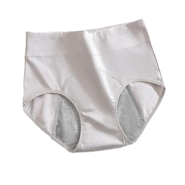 Ropa interior menstrual de algodón de cintura alta y antifugas para mujeres, bragas posparto con flujo abundante.