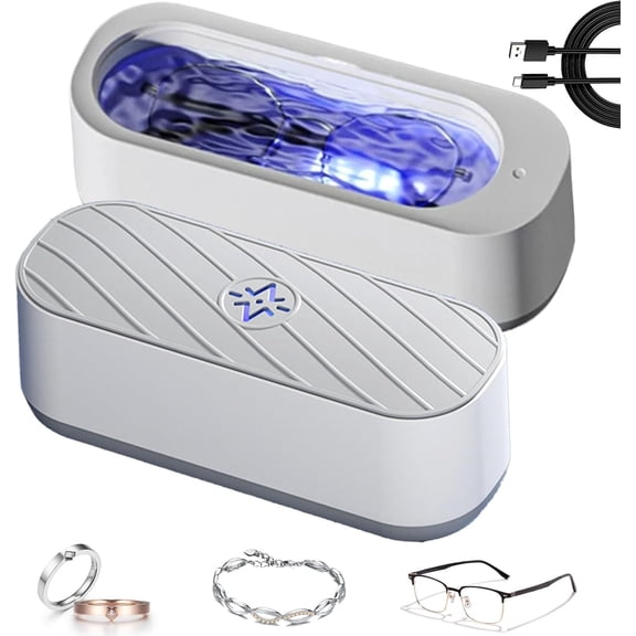 Cleanpod 2025 Ultrasonic Jewelry & Glasses Cleaner - Professional One-Touch Sonic Cleaner For Gold/Silver Rings, Necklaces, Retainers & Eyewear, Portable Home Use