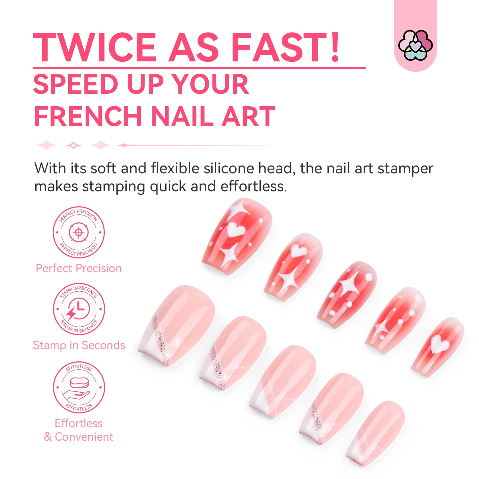 Saviland French Nail Stamping Plates - 4PCS Nail Art Stamping Plates French  Tip Nail Stamp Plate Plaid Wave Stripes French Line Nail Art Stamp