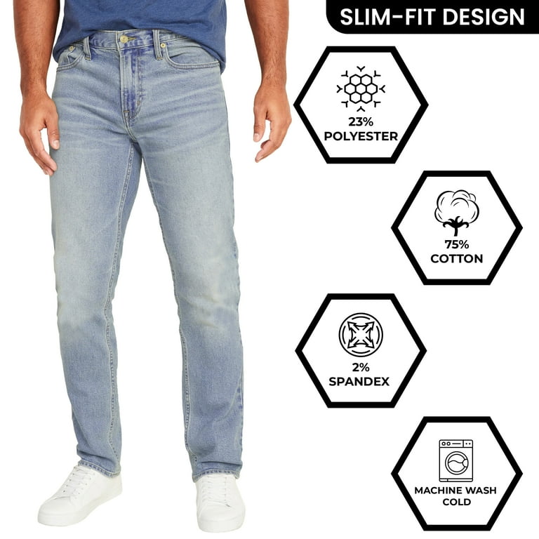 Men's Stone Washed Stretch Denim Jeans (Sizes, 30-44 Men's Stone Washed Stretch Denim Jeans (Sizes, 30-44