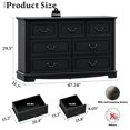 thumbnail image 2 of FANRAL Farmhouse 7 Drawers Dresser,Rustic Dresser for Bedroom,Chest of Drawers with Metal Handle,Wooden Dresser for Closet,Black Dresser, 2 of 7