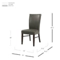 thumbnail image 2 of Pemberly Row Modern 19.5" Bonded Leather Chair in Gray (Set of 2), 2 of 8