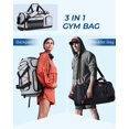 thumbnail image 3 of Bolsa deportiva de viaje BAGSMART de 35 litros con compartimento para zapatos, 3 of 9