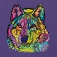 thumbnail image 2 of Colorful Majestic Neon Atric Wolf | Dean Russo Art Animal Lover Tri-Blend Racerback Sleeveless Top, Purple Rush, L, 2 of 5