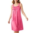 thumbnail image 5 of ZyeKqe Nightgown for Women Sleeveless Ruffled Bow Lightweight Loose Comfy Casual Loungewear Sleep Shirts Midi Dress, 5 of 7