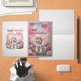 thumbnail image 4 of Hello Valentine’s Day Havanese Flower Crown Romantic Pink Floral 5x7in Folded Greeting Card Havanese Dog Lover Gifts Idea Single Note Card with Envelope - 00031, 4 of 5