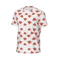 thumbnail image 6 of Wukai Hand Drawn Watermelon Print Men's Short-Sleeved Mesh T-Shirt,Quick-Dry Short Sleeve Workout T-Shirt-5X-Large, 6 of 8