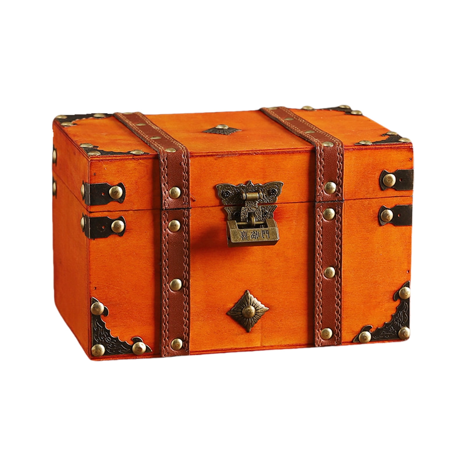 Decorative Storage Box With Metal Mechanism For Jewelry Photos Memorabilias Secure Combination Lock Wooden Chest