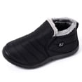 thumbnail image 3 of Botas De Nieve Zapatos de invierno impermeables para hombres y mujeres, botines de nieve cálidos de felpa, sin cordones (negro 44) Hugtrwg Para Estrenar, 3 of 9