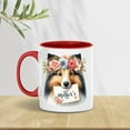 thumbnail image 3 of Happy Mother's Day Shetland Sheepdog with Flower Crown and Greeting Card 11oz Accent Two-tone Mug Sheltie Dog Lover Gifts Coffee Tea Cup - 13004, 3 of 5