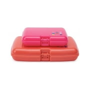 Caboodles Care Pack Cosmetic Case + Lil Bit Set - Hot Pink and Orange