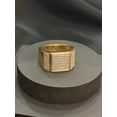 thumbnail image 6 of 0.90 Carats Round Brilliant Cut Diamonds Iced Out Men's Square Ring In Certified 14K Yellow Gold, 6 of 13