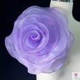 thumbnail image 2 of Large Rose Flower Patch - Artificial Handmade Chest Flower, Clothing, Dress, Neck or Hair Decoration - Organza 3D Flower Corsage Accessory, 2 of 8