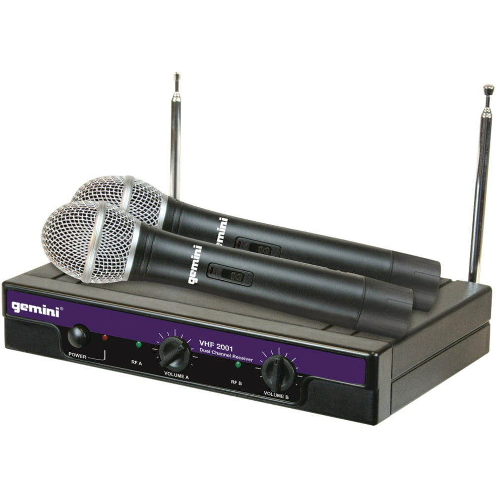 GEMINI VHF2001M DualChannel VHF Wireless Microphone System (Includes