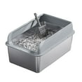 thumbnail image 7 of Large Stainless Steel Top Entry Cat Litter Box with PP Cover & Anti-Track Mat, Super Size 60x40x30cm, Prevents Splatter & Scatter, Easy to Clean, for Multiple Cats,Light Grey, 7 of 7