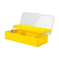 thumbnail image 2 of Tackle de pesca Box Gear Almacenamiento de múltiples compartimentos portátiles portátiles Tackle Tackle Tackle Doble capa resistente Caja de señuelo Amarillo, 2 of 8