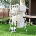 thumbnail image 6 of KK KINGRACK Clothes Drying Rack, 3-Tier Collapsible Steel Laundry Rack,  Expandable Clothes Dryer, White, 35.43 in, 6 of 6
