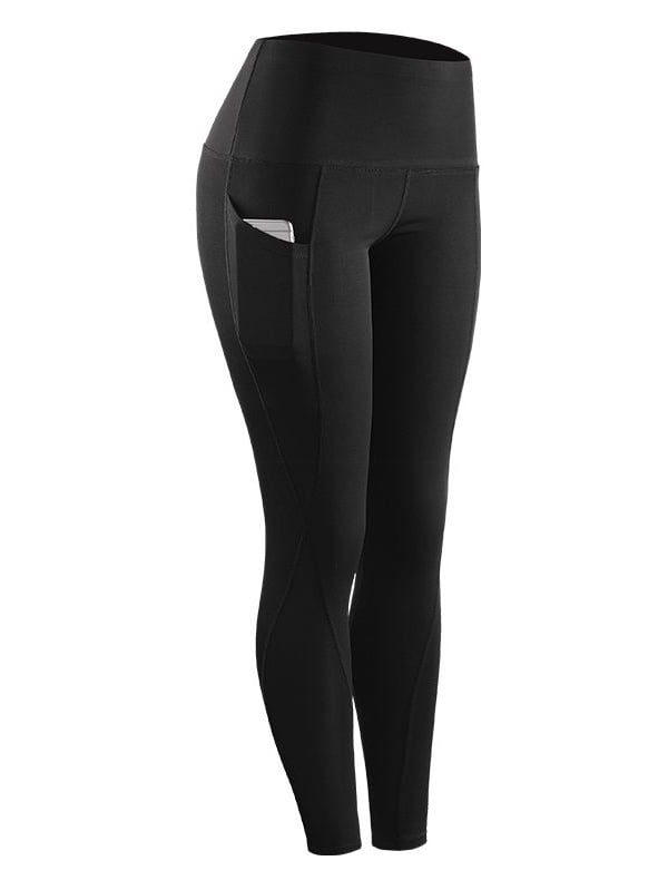 EFINNY US Women Compression Fitness Tights Yoga Gym Sports Pants With