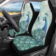 thumbnail image 2 of Uorisanigo Peacock Car Seat Covers 2 Pcs Car Seat Covers Front Seats Only Waterproof Breathable Easy to Install Anti-Slip Back Fabric Universal Fit for Auto Truck Van SUV, 2 of 7
