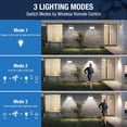 thumbnail image 5 of PEASUR Solar Powered Lights Outdoor Motion Sensor, 2 Pack 140 LED Fence Light Waterproof, White Frame Security Wall Lighting for Outside Deck Yard Patio House Step, 5 of 9