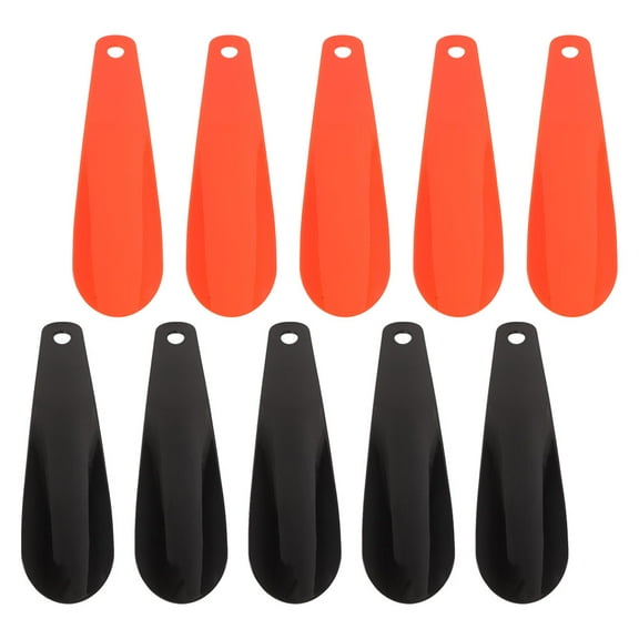 HOMEMAXS  10 Pcs Shoe Horns Shoehorn Short Handle Trees for Men Travel